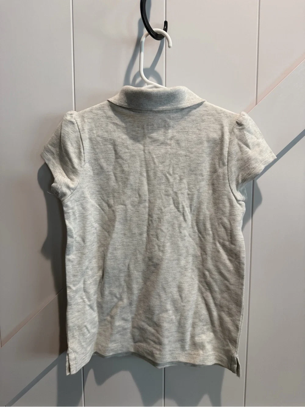 The Children's Place Girls' Uniform Light Gray Stretch Polo Top - Set of 2